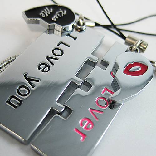 金屬吊飾套組-雙心拼圖系列